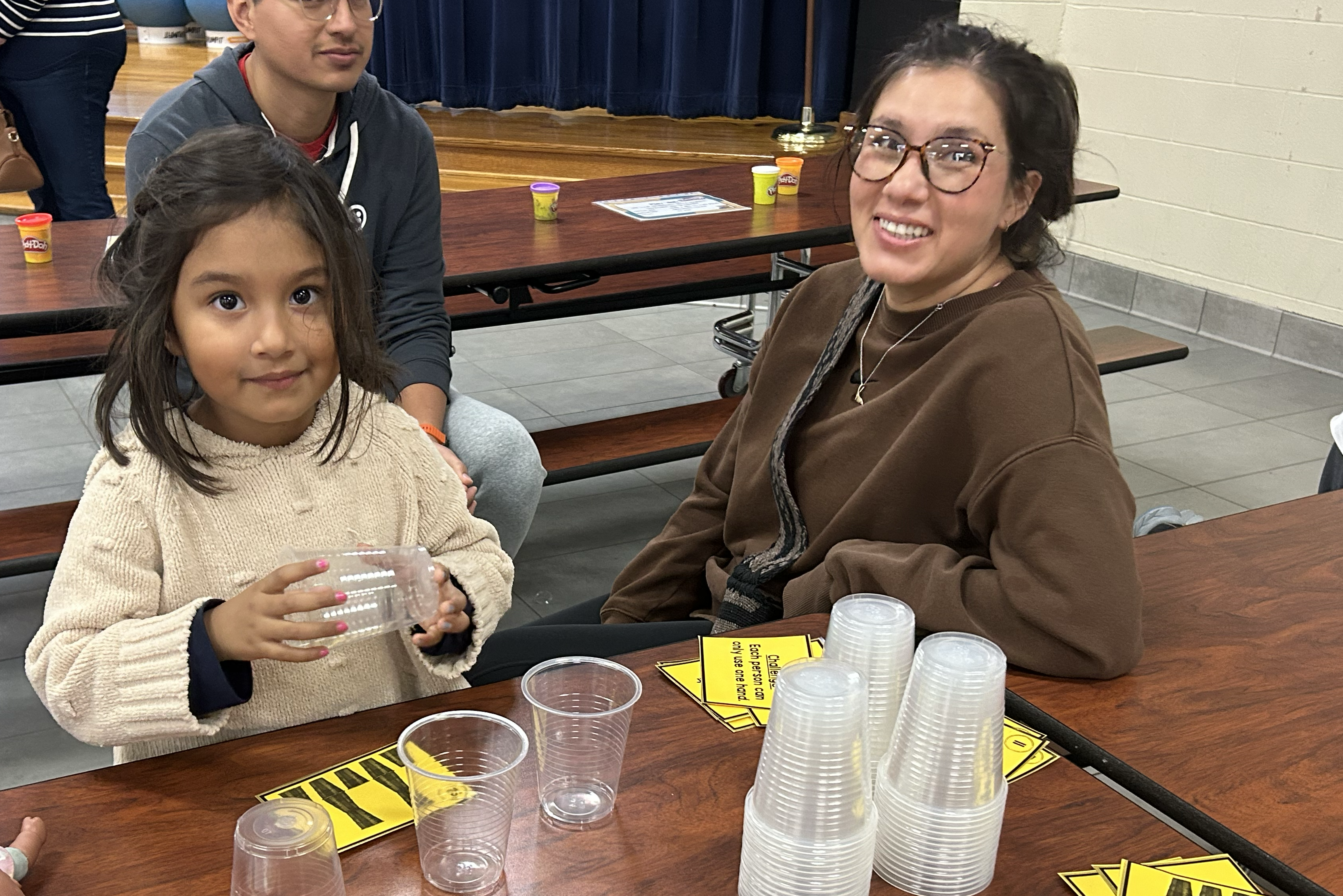 Student working on her skills at Lakeside Elementary second grade STEAM night