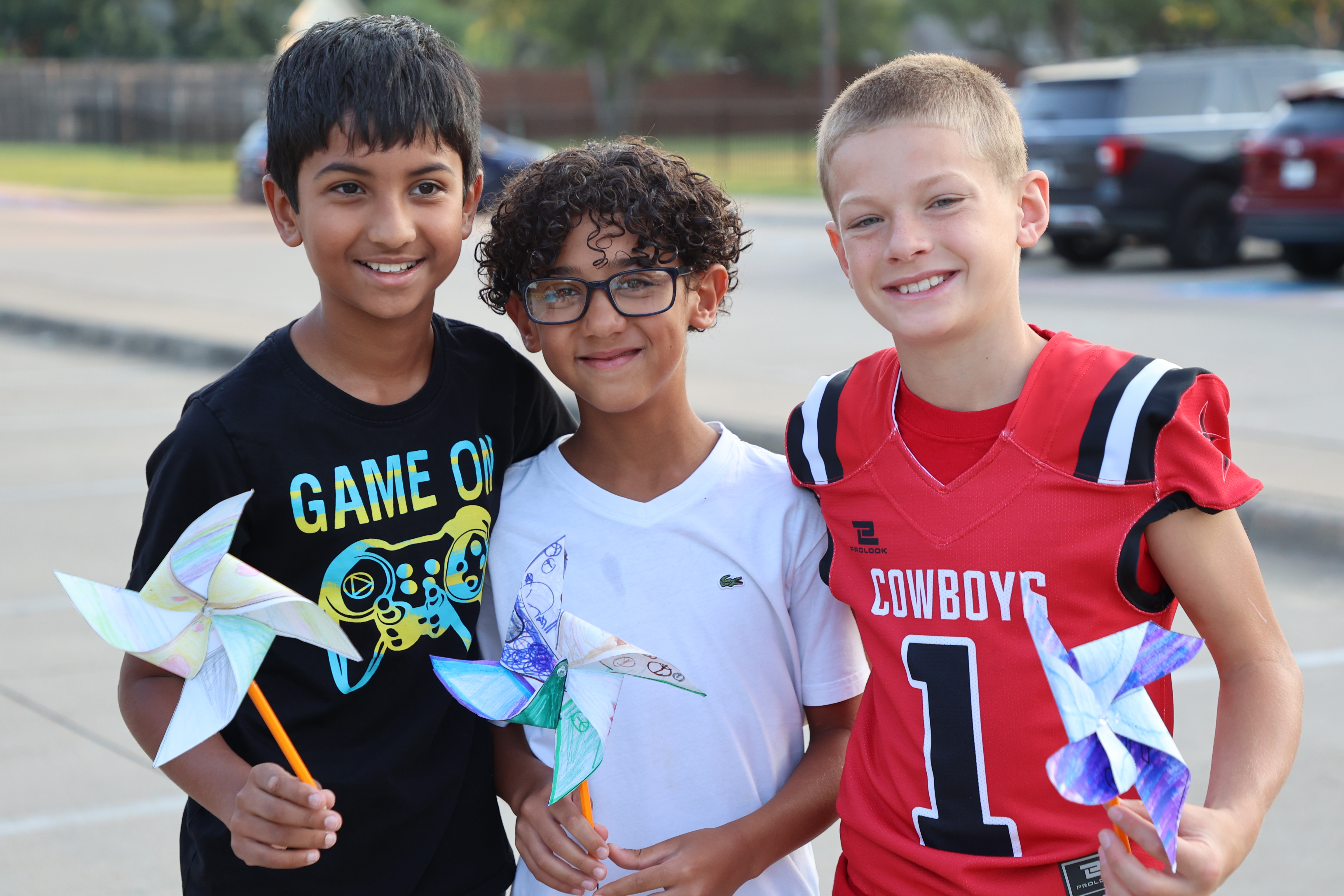 MKB students during Pinwheels for Peace event