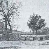 A black-and-white photo of Grapevine Springs historic park.