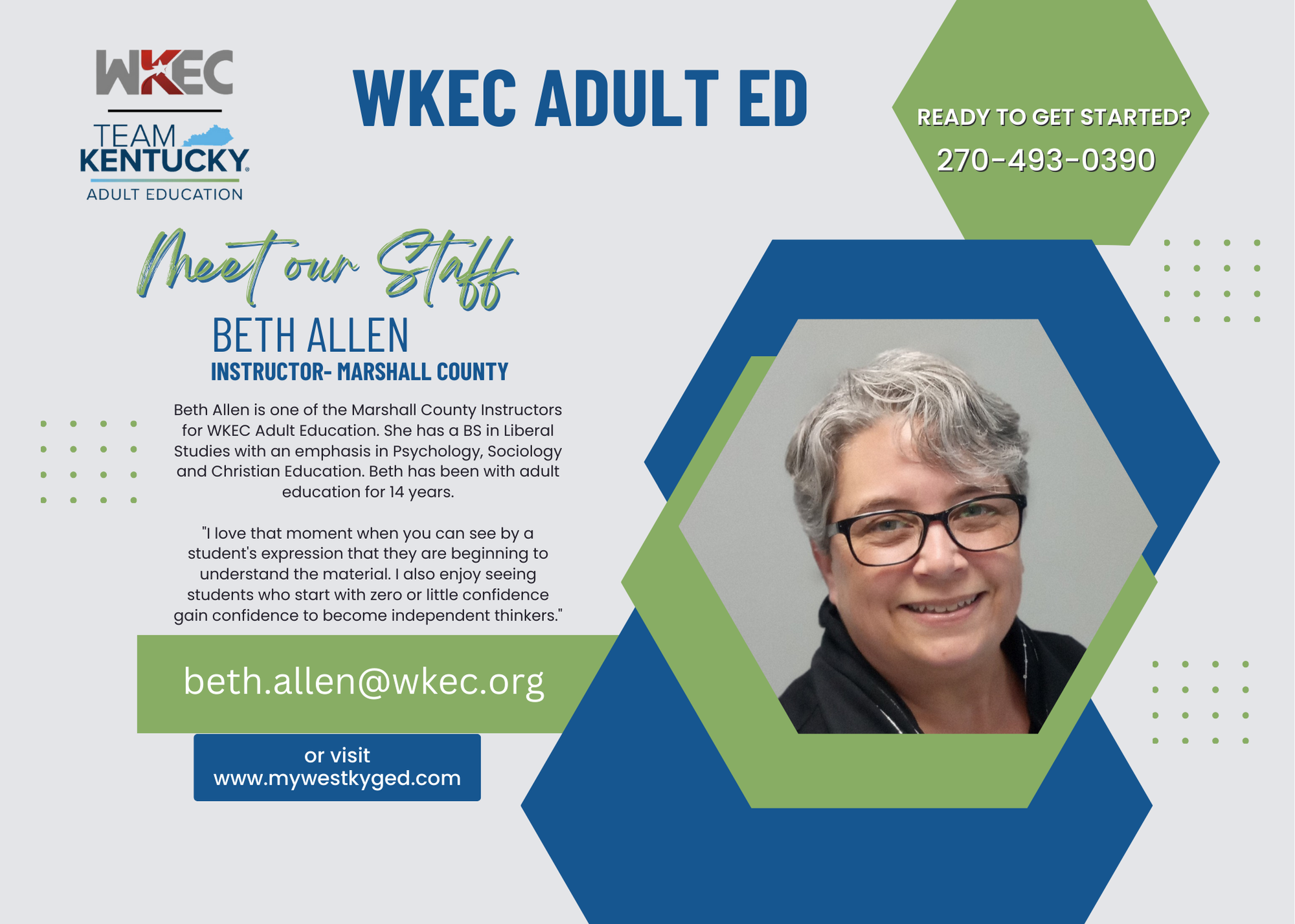 Marshall County Adult Education Staff Spotlight- Beth Allen