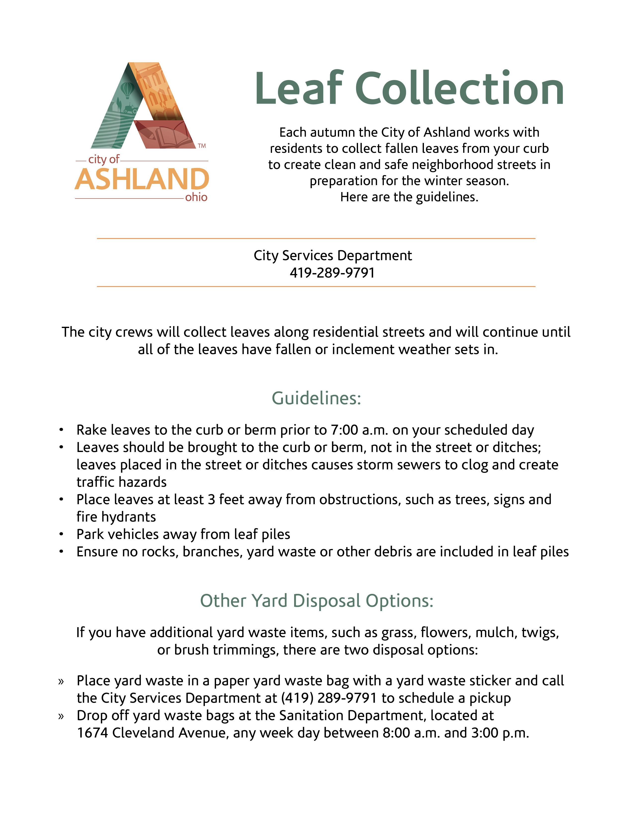 Leaf Collection Guidelines