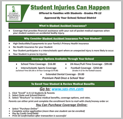 Student Injuries can Happen