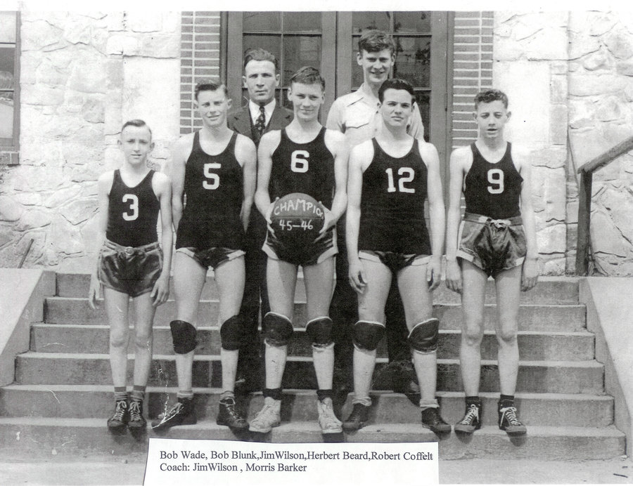 Old picture of school athletes