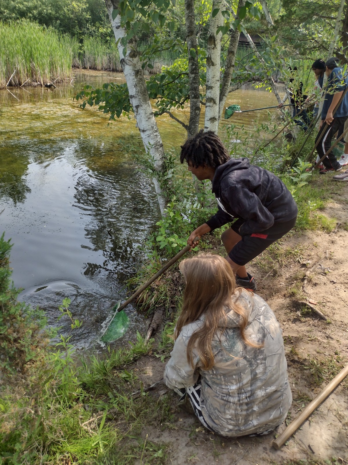 Kids at wetlands