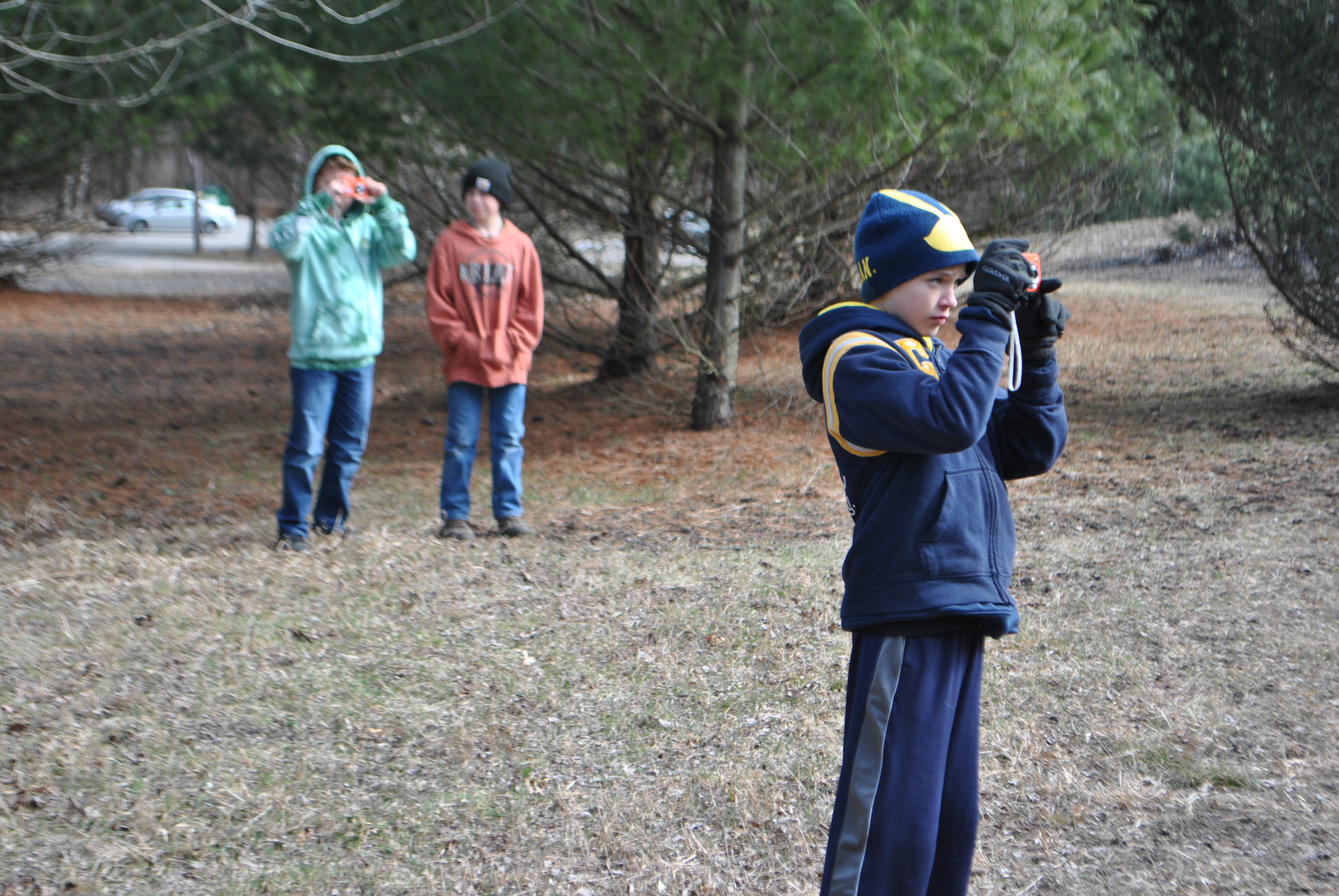 boy taking photo