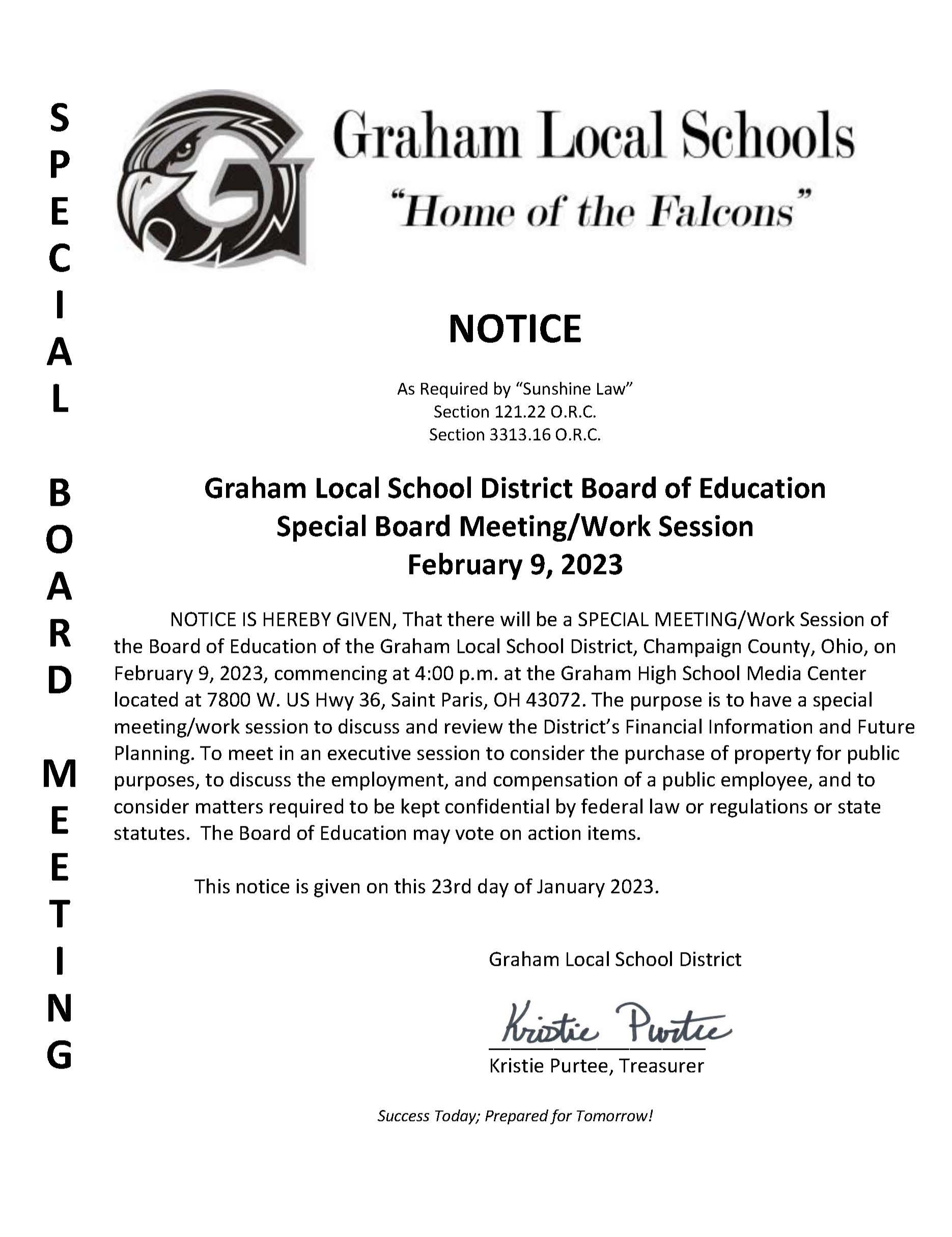 Board of Education GRAHAM LOCAL SCHOOLS