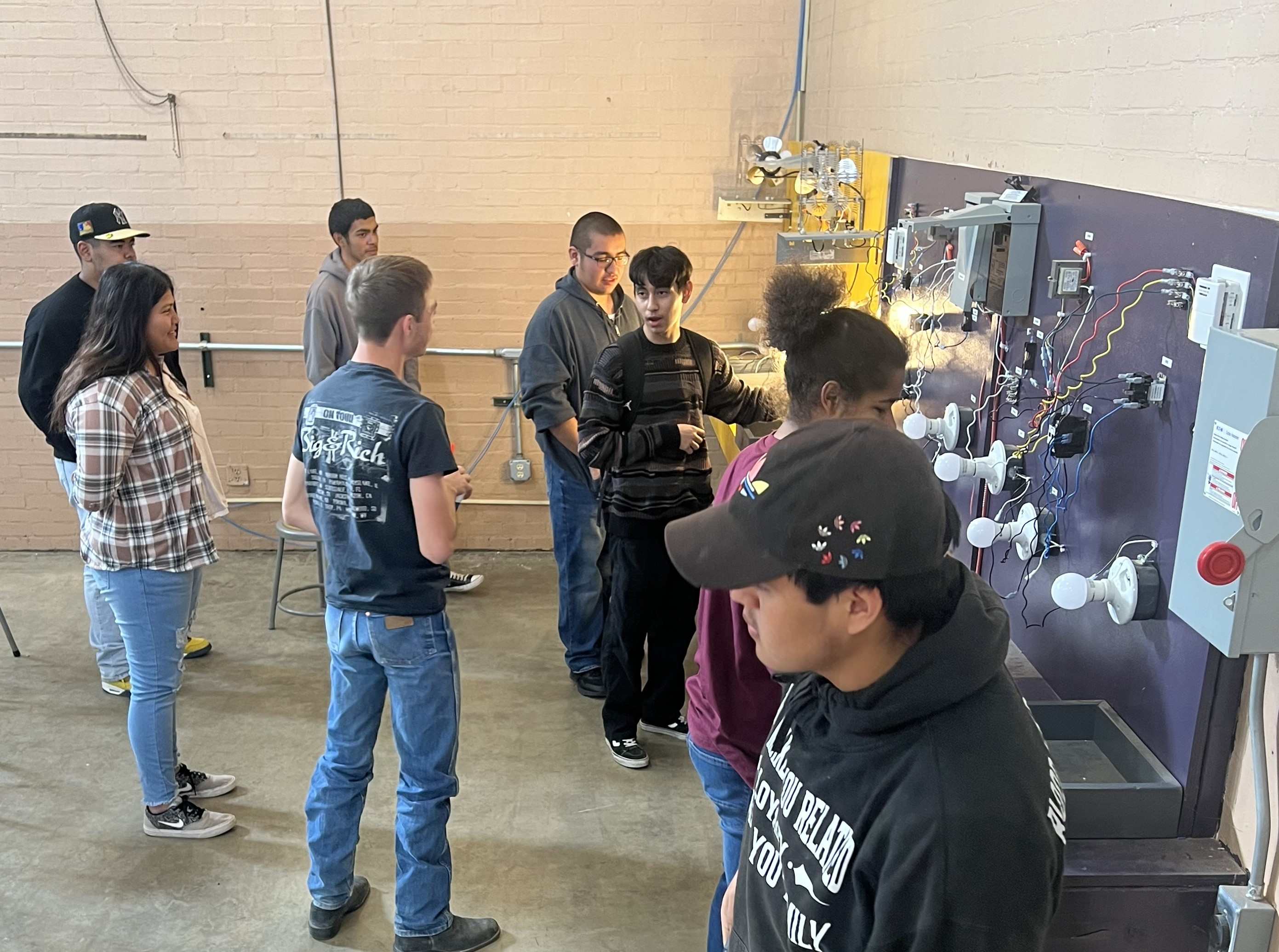 Students in HVAC class