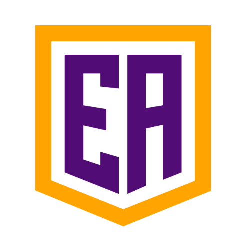 Eastern Arizona College logo in yellow, white, and purple