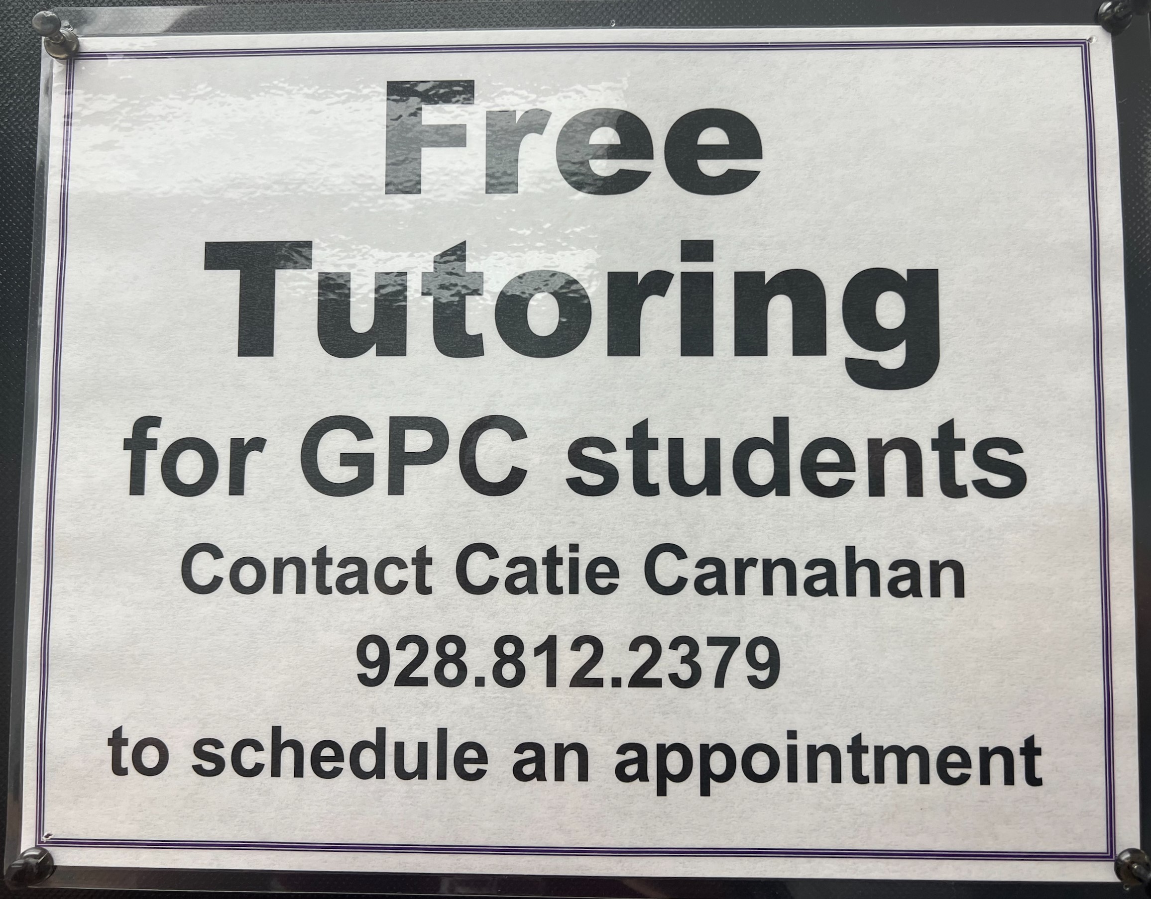 Tutoring information 