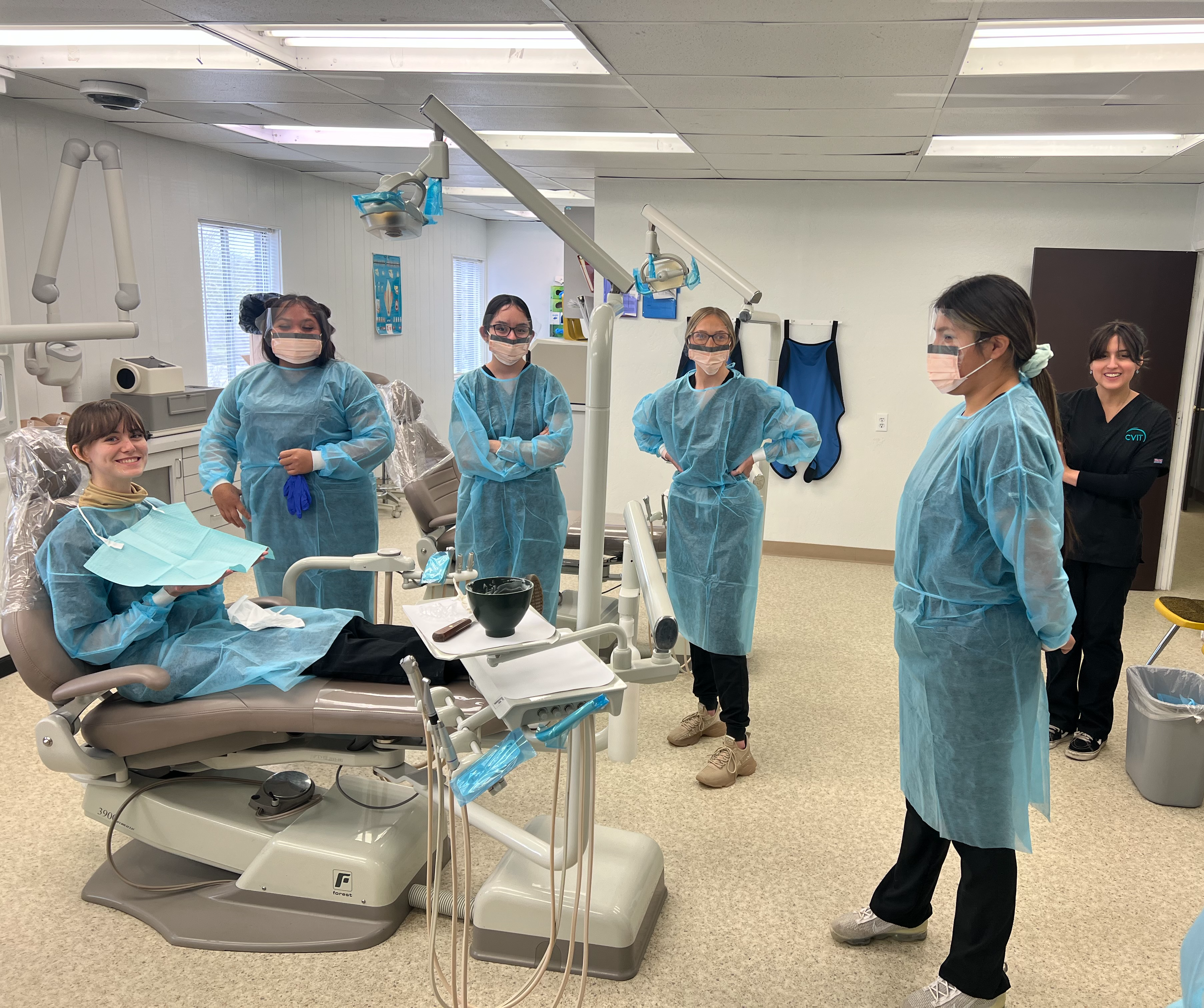 CVIT Dental students in lab