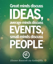 Motivational quote about great minds