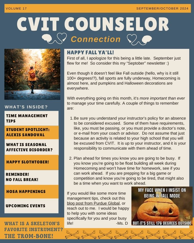 Cover page of Counselor Connection Newsletter