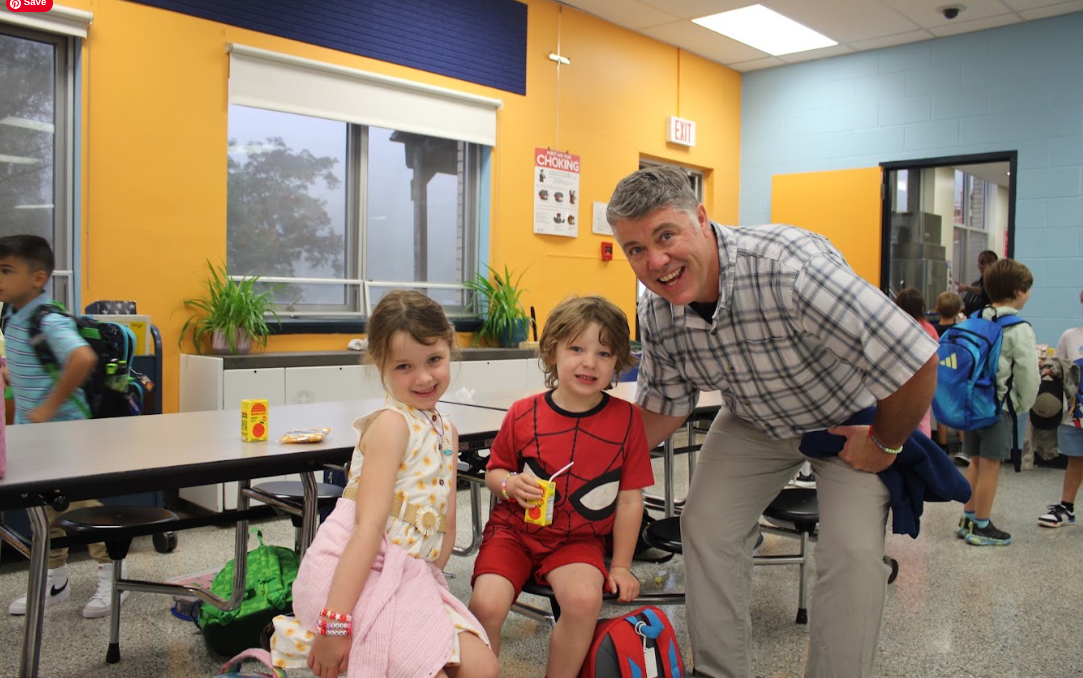 2 students and Mr. Hayes