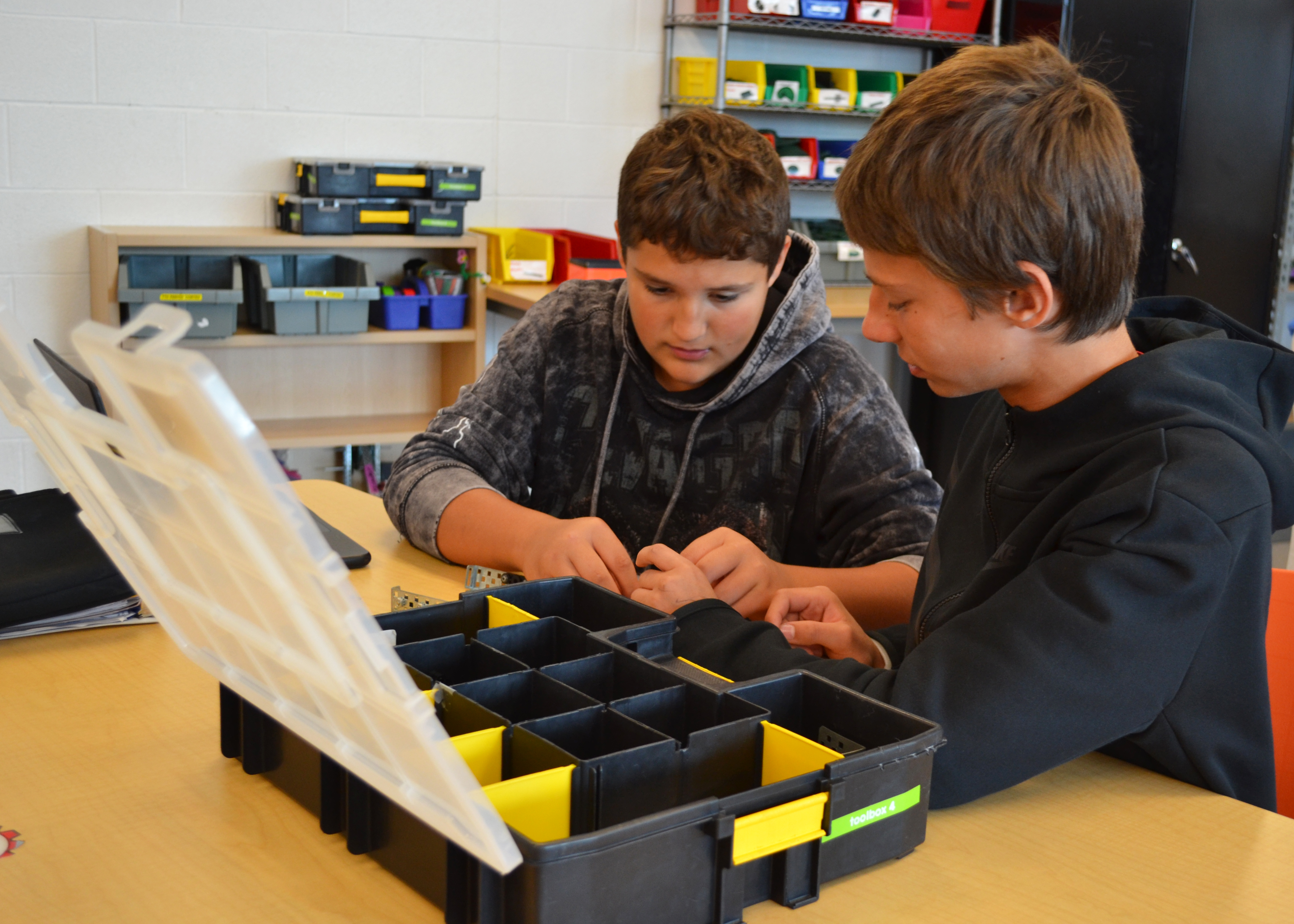 Students sitting at a table