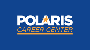 polaris logo on blue background