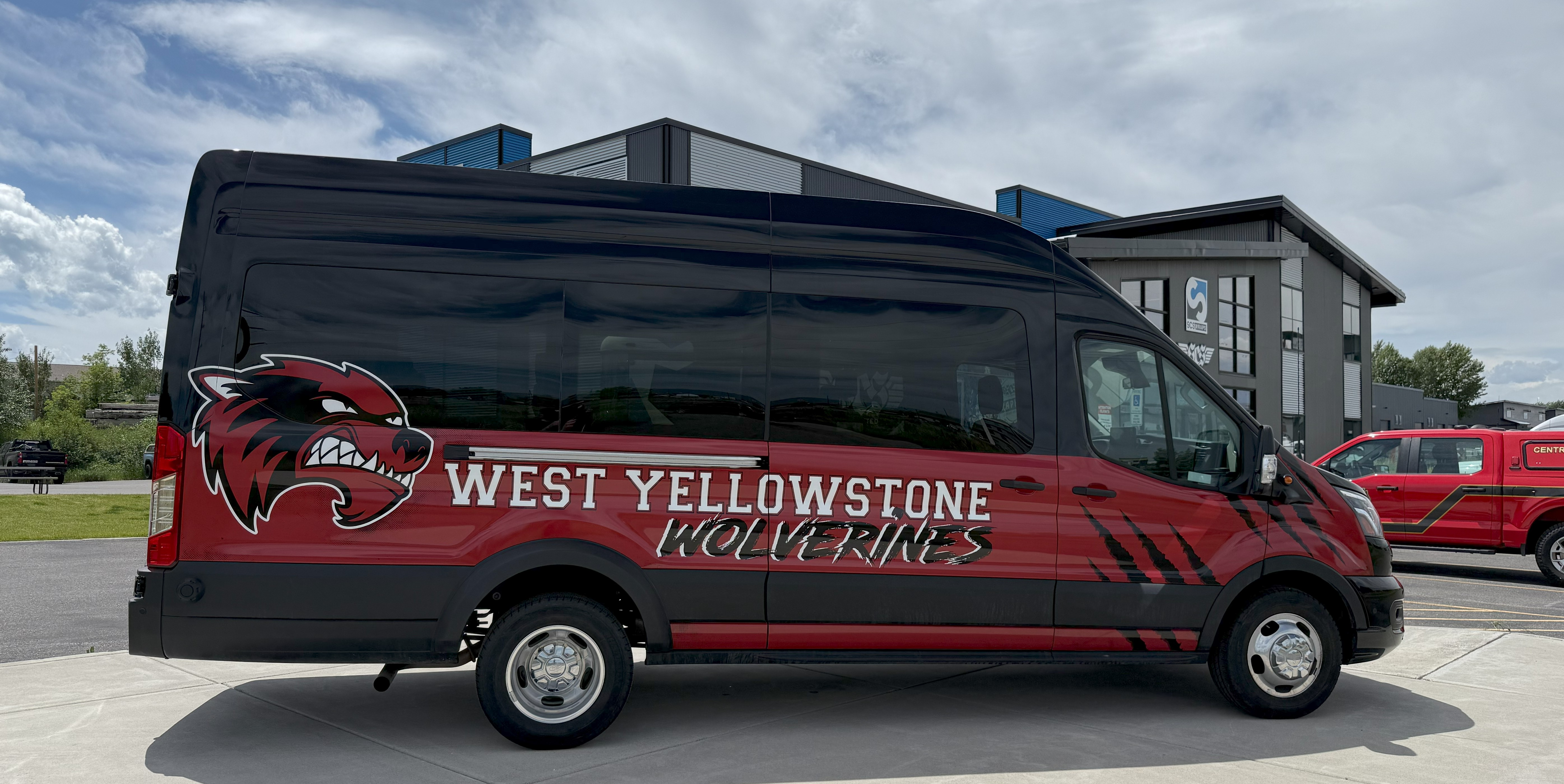 wrapped van