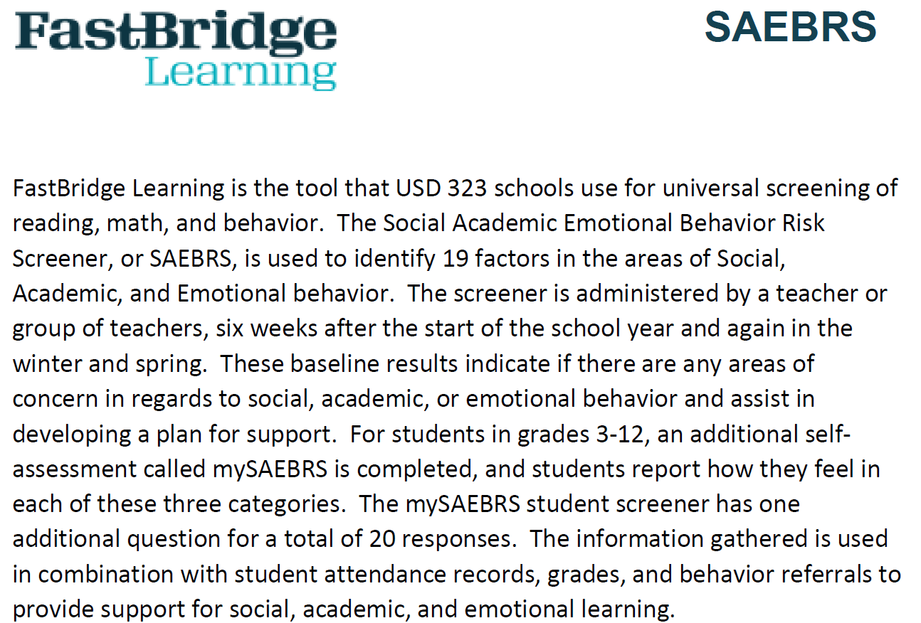Social Emotional Learning (SEL) Screener Notice