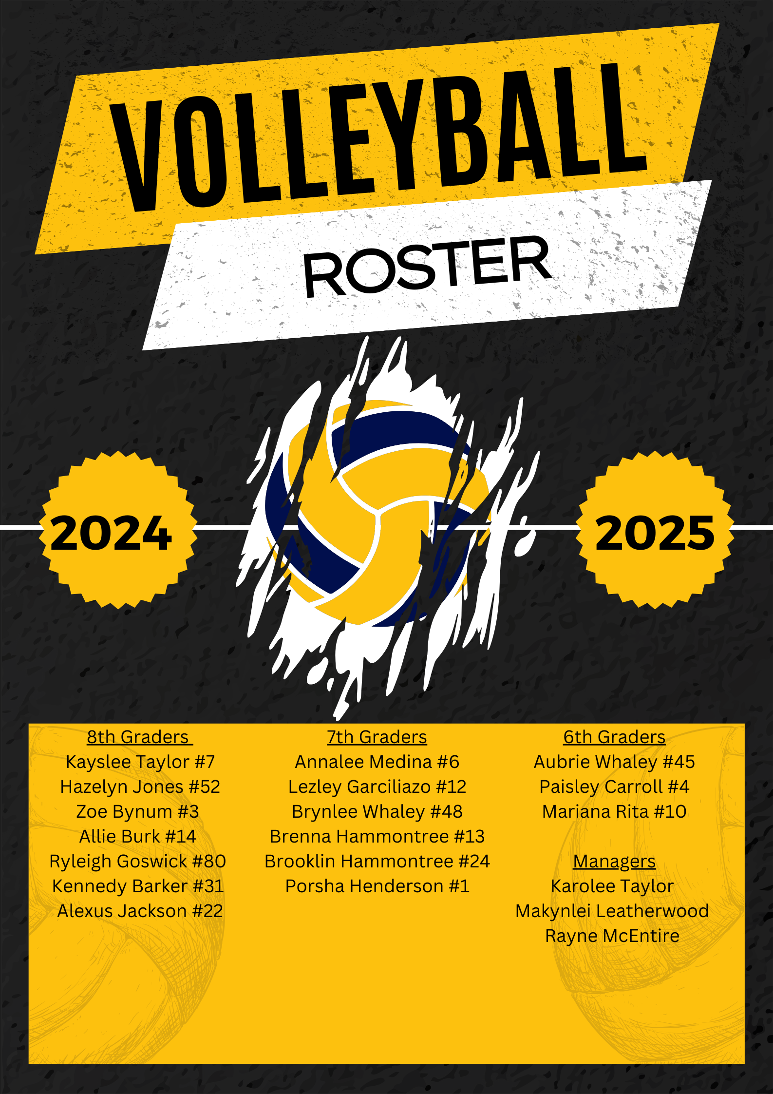 Volleyball Roster