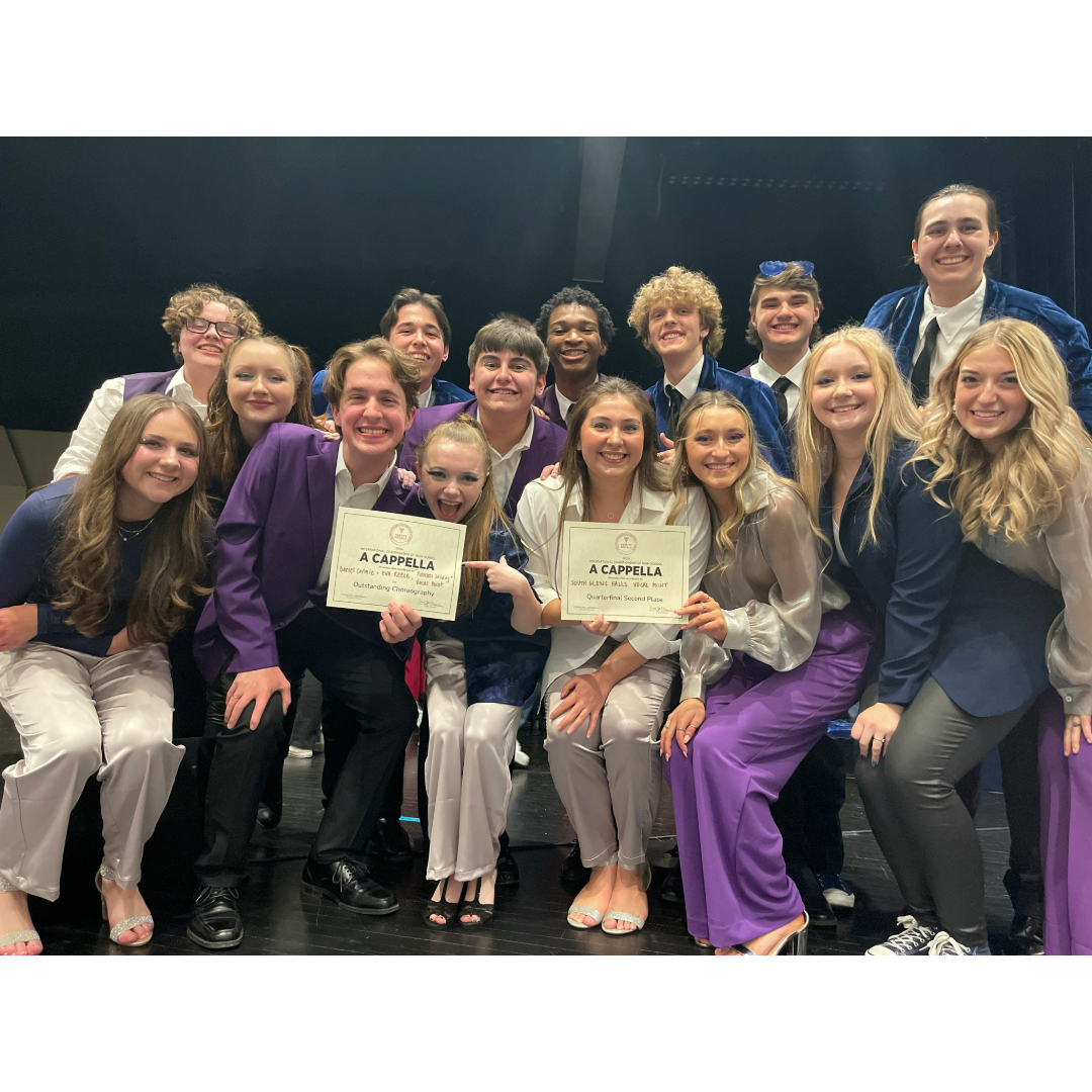 Vocal Point holds their certificate