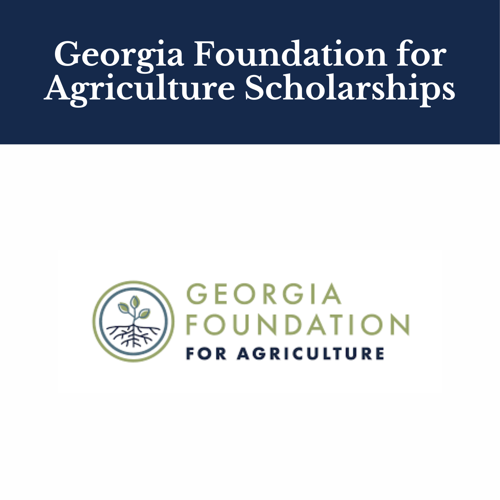 Georgia Foundation for Agriculture Scholarships