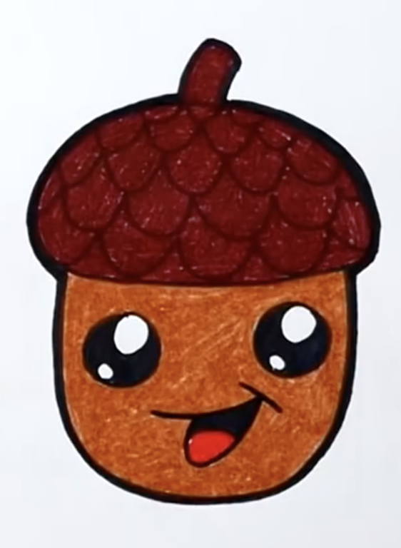cartoon acorn