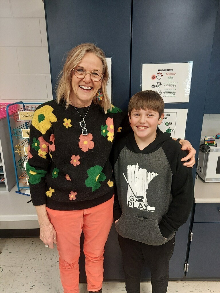 Student with his DHH Teacher