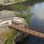 A small bridge over a lake