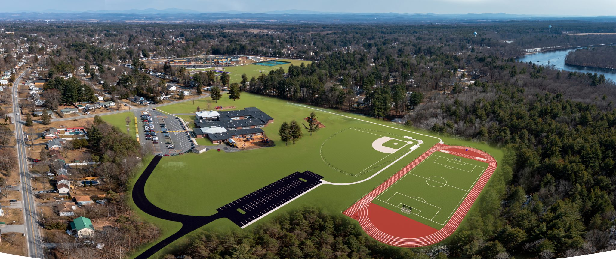 Rendering of the changes to Tanglewood fields.