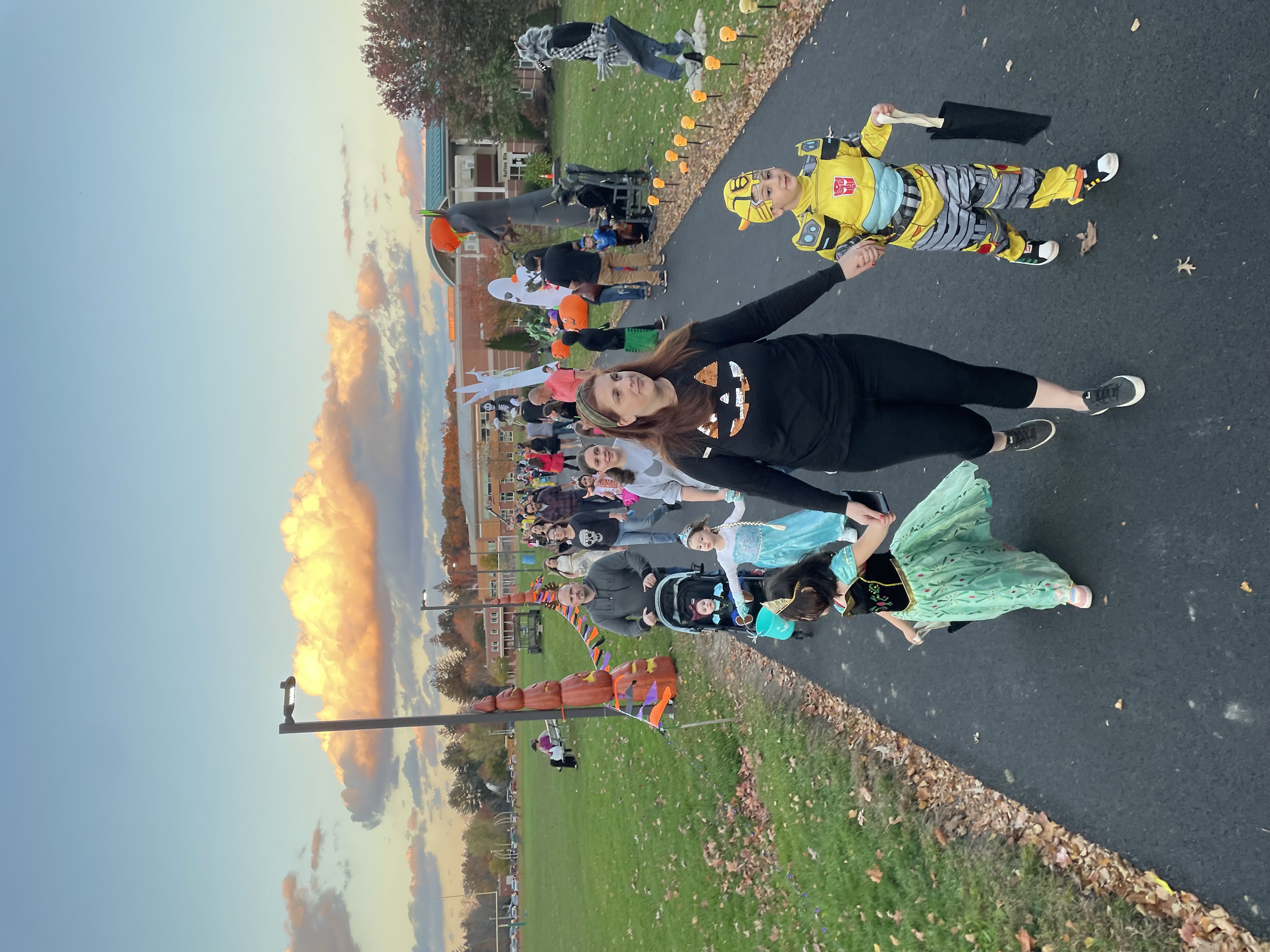 Students walking Trunk or Treat
