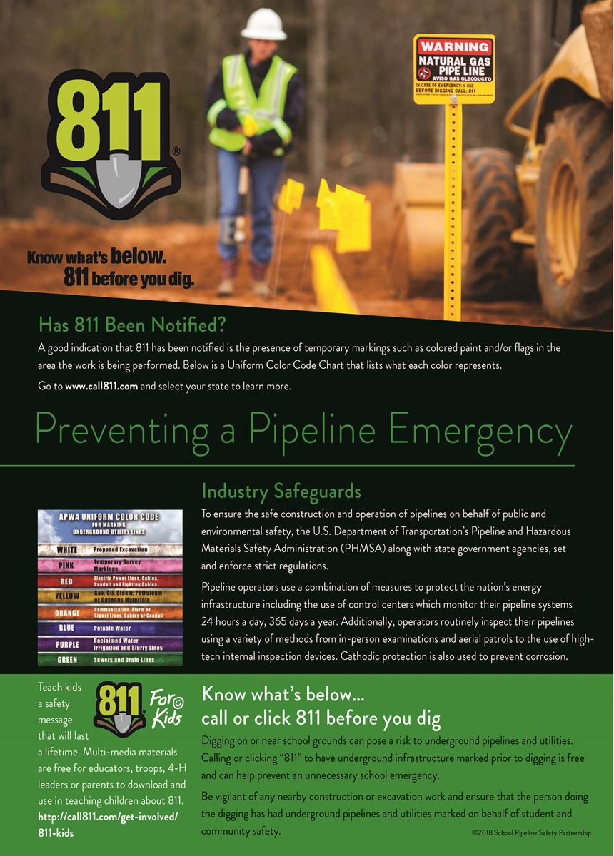 pipeline emergency information