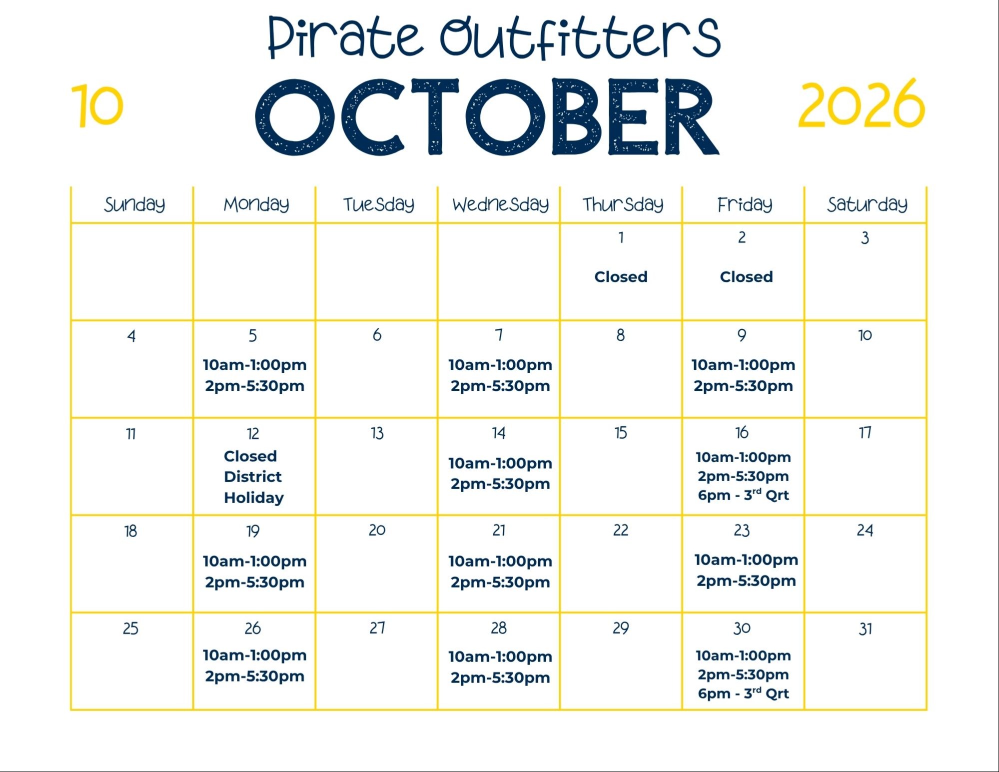 October