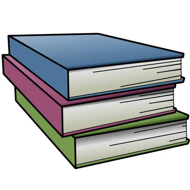 A stack of books clipart