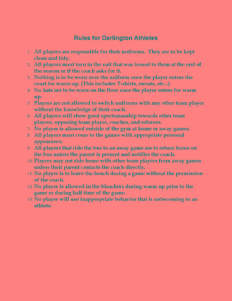 rules