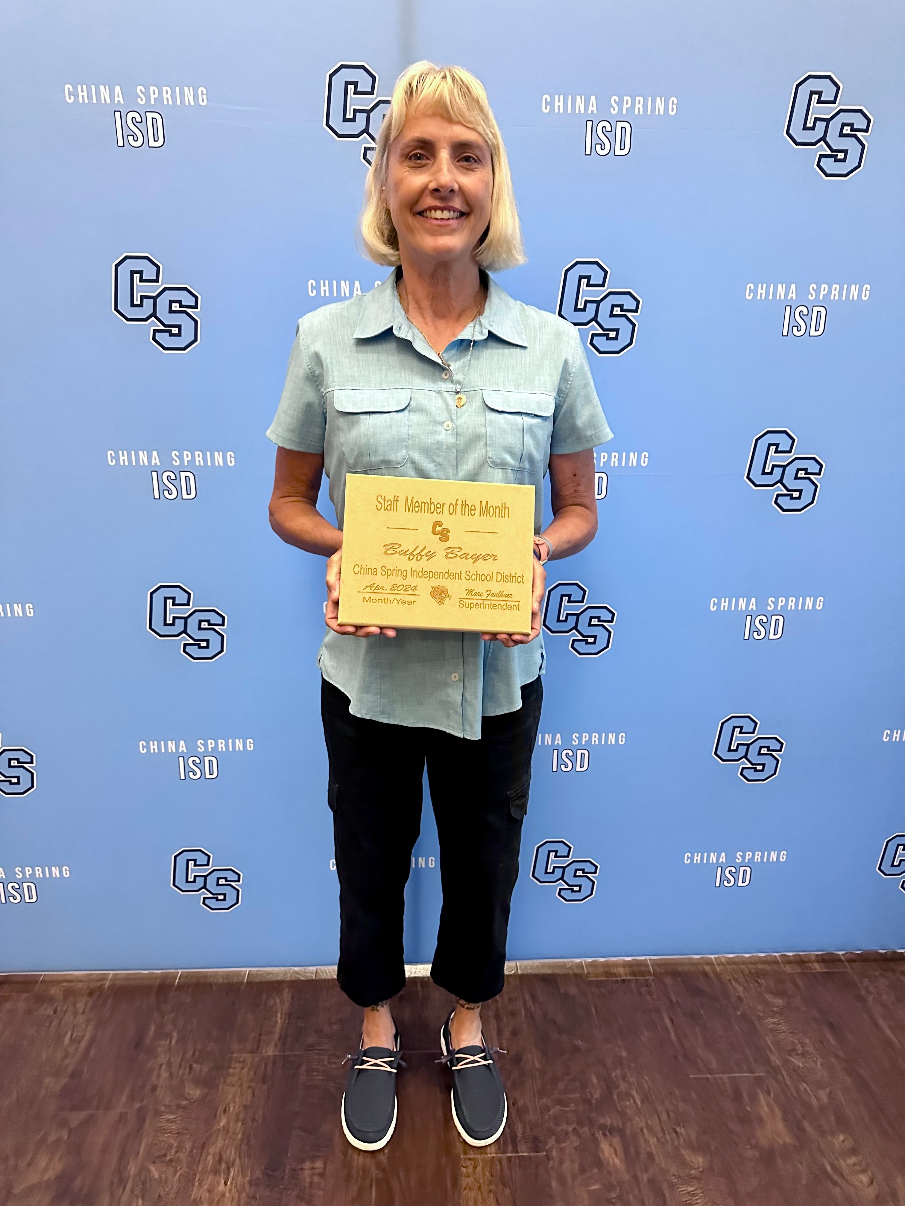 Buffy Bayer School Staff Member of the Month