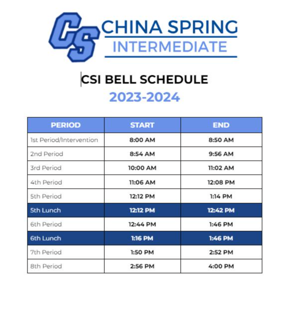 bell-schedule-china-spring-intermediate-school