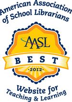 American Association of School Librarians with yellow badge that says best