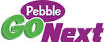 pebble go written in a purple bubble 