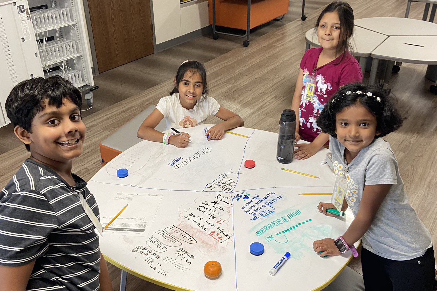 Students working in a group