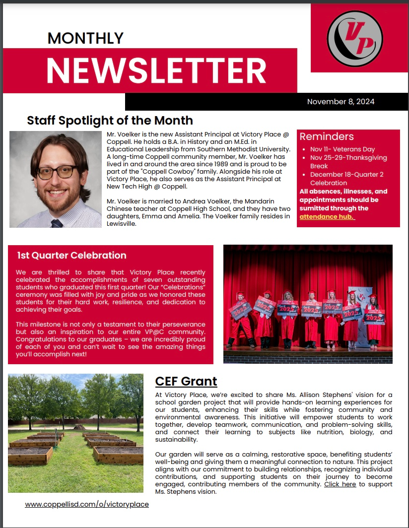 Image of monthly newsletter