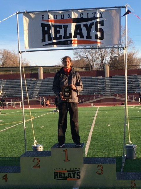 East High School Track Star First Place Finish at Sioux City Relays