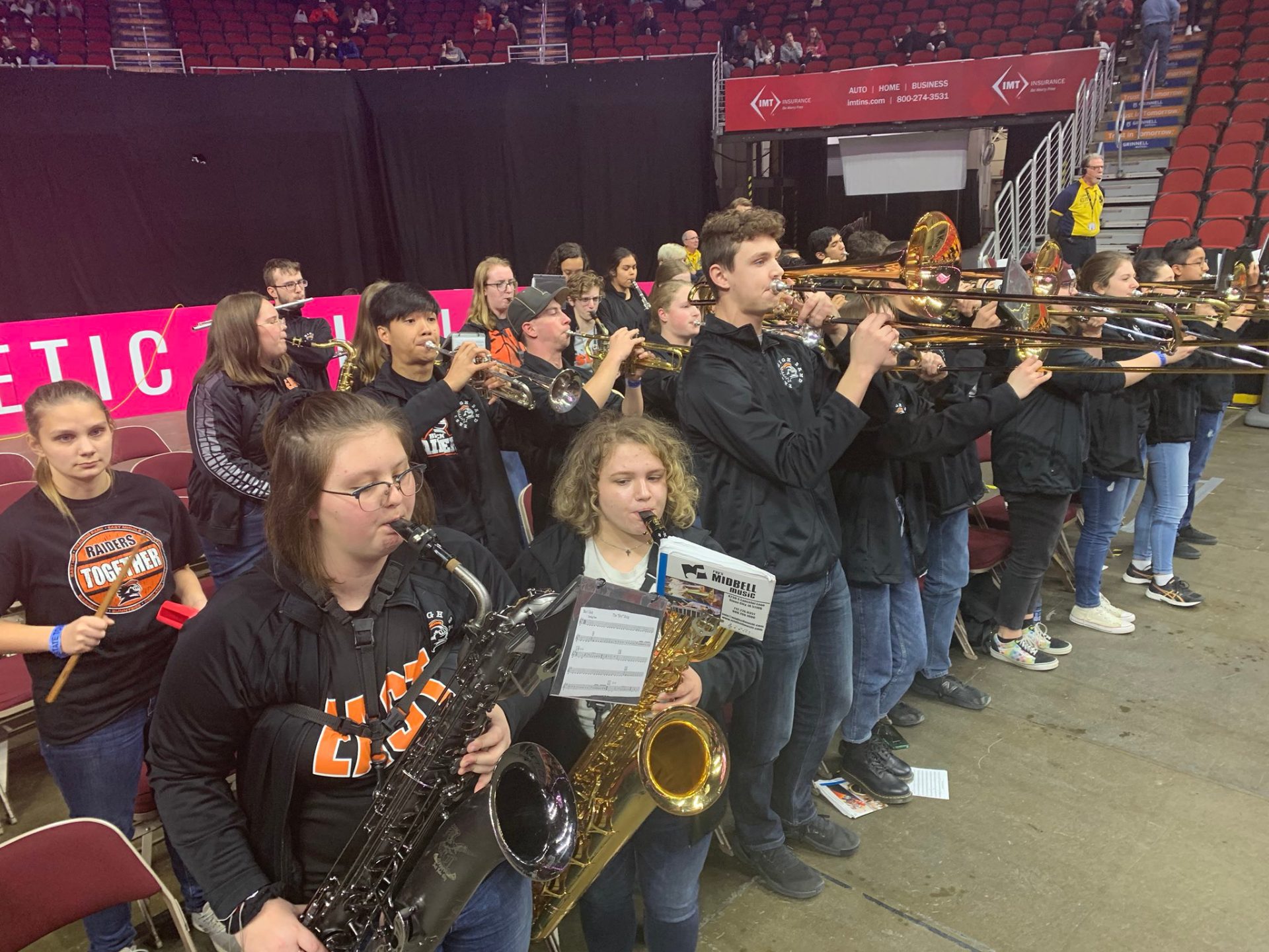 EHS Pep Band at State Basketball Tournament