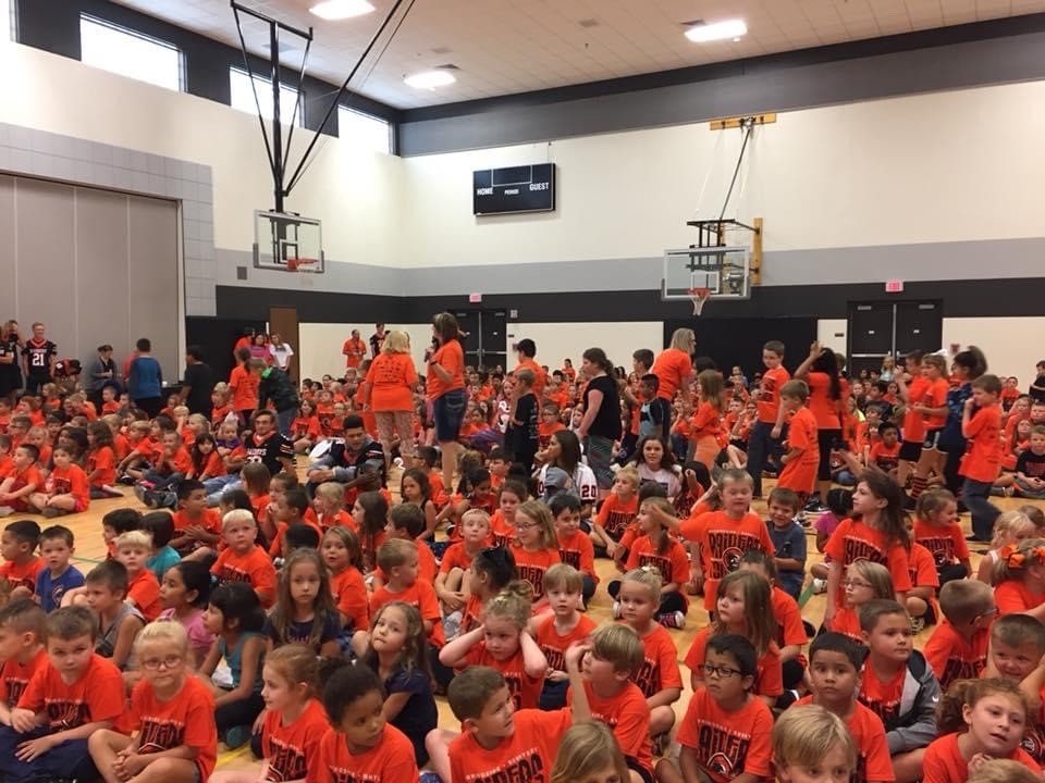 Raiders Together Elementary School Assembly With Orange School SpiritRaiders Together Elementary School Assembly With Orange School Spirit