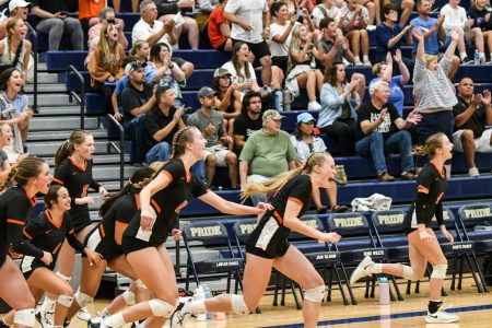 Lady Raiders take to the court during the 2022 season. Photo courtesy of Gene Knudsen.