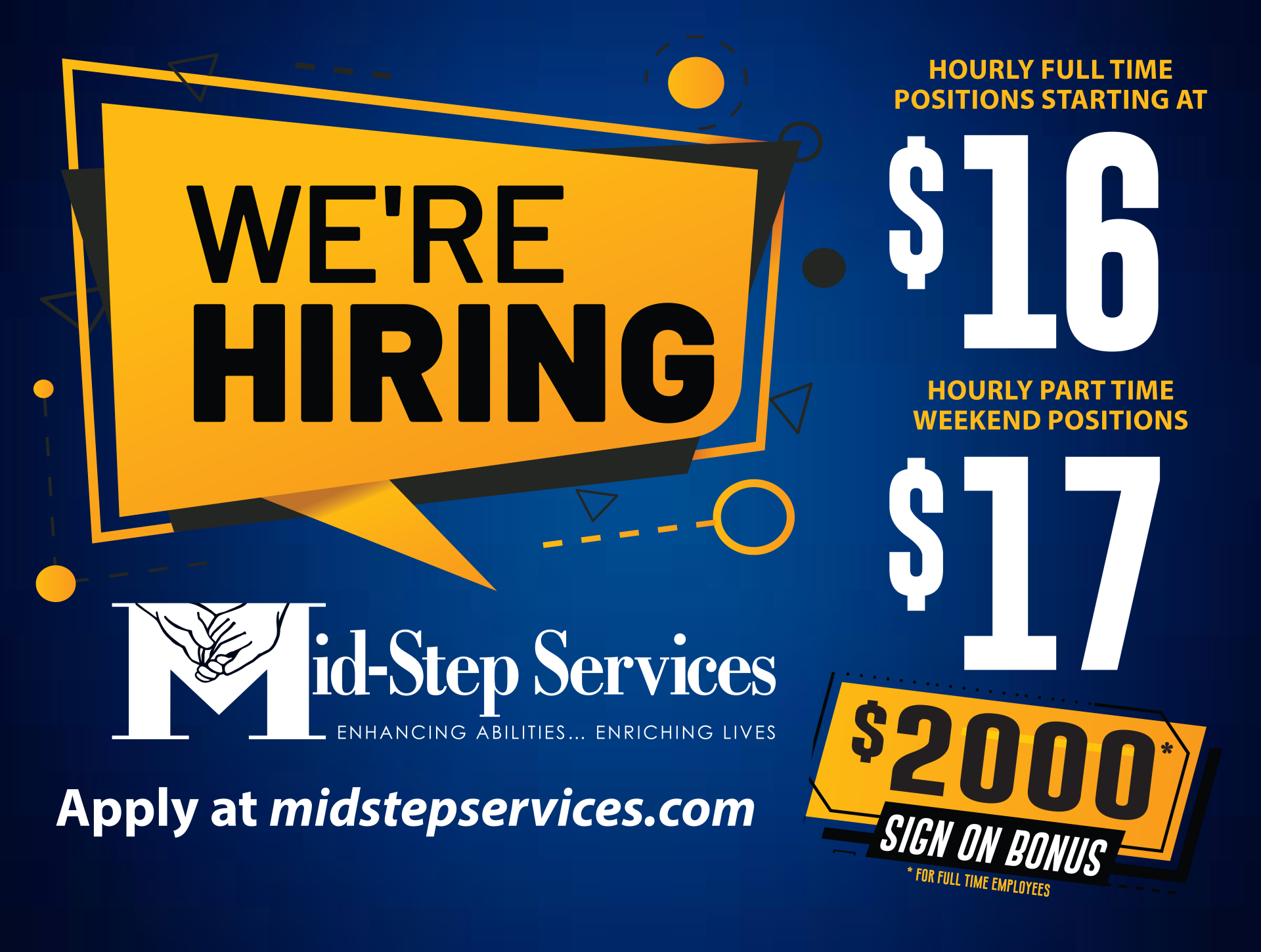 we are hiring mid step services apply at midstepservices