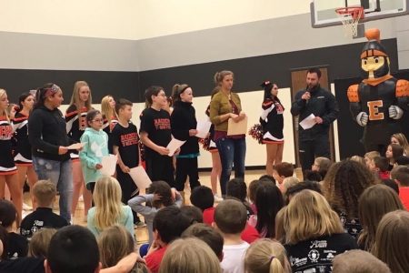 Raiders of Character Recognition at School Assembly