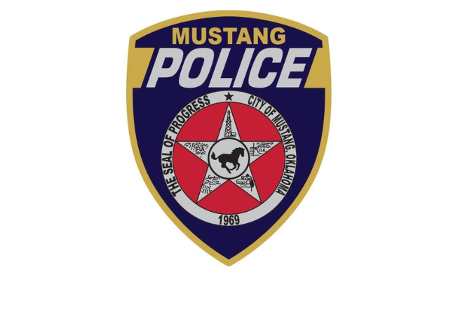 Mustang Police Department logo shield