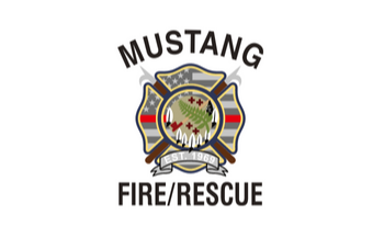Mustang Fire Department logo shield