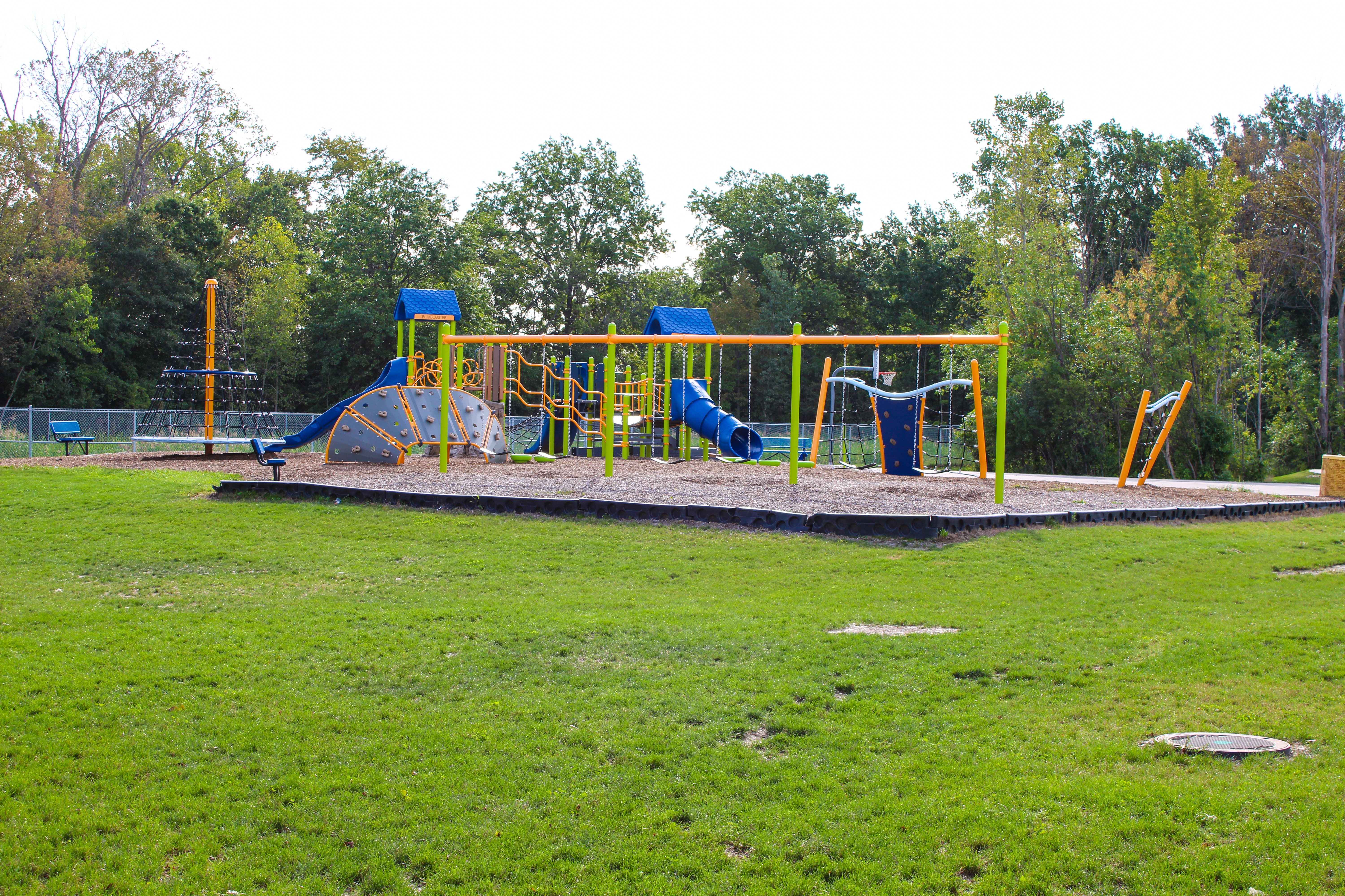 New playground equipment at Hunter Elementary.