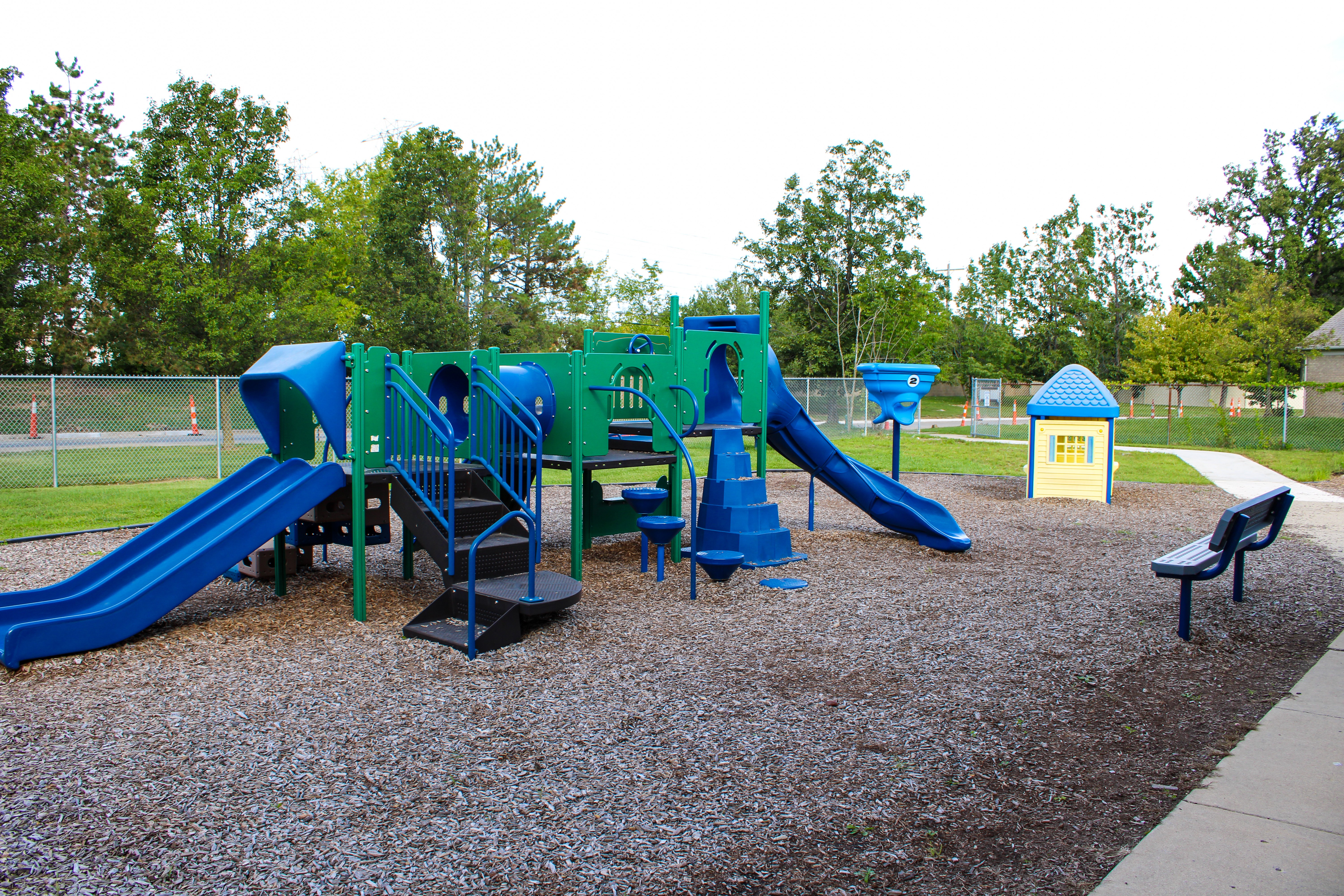 New playground equipment at Hunter Elementary.