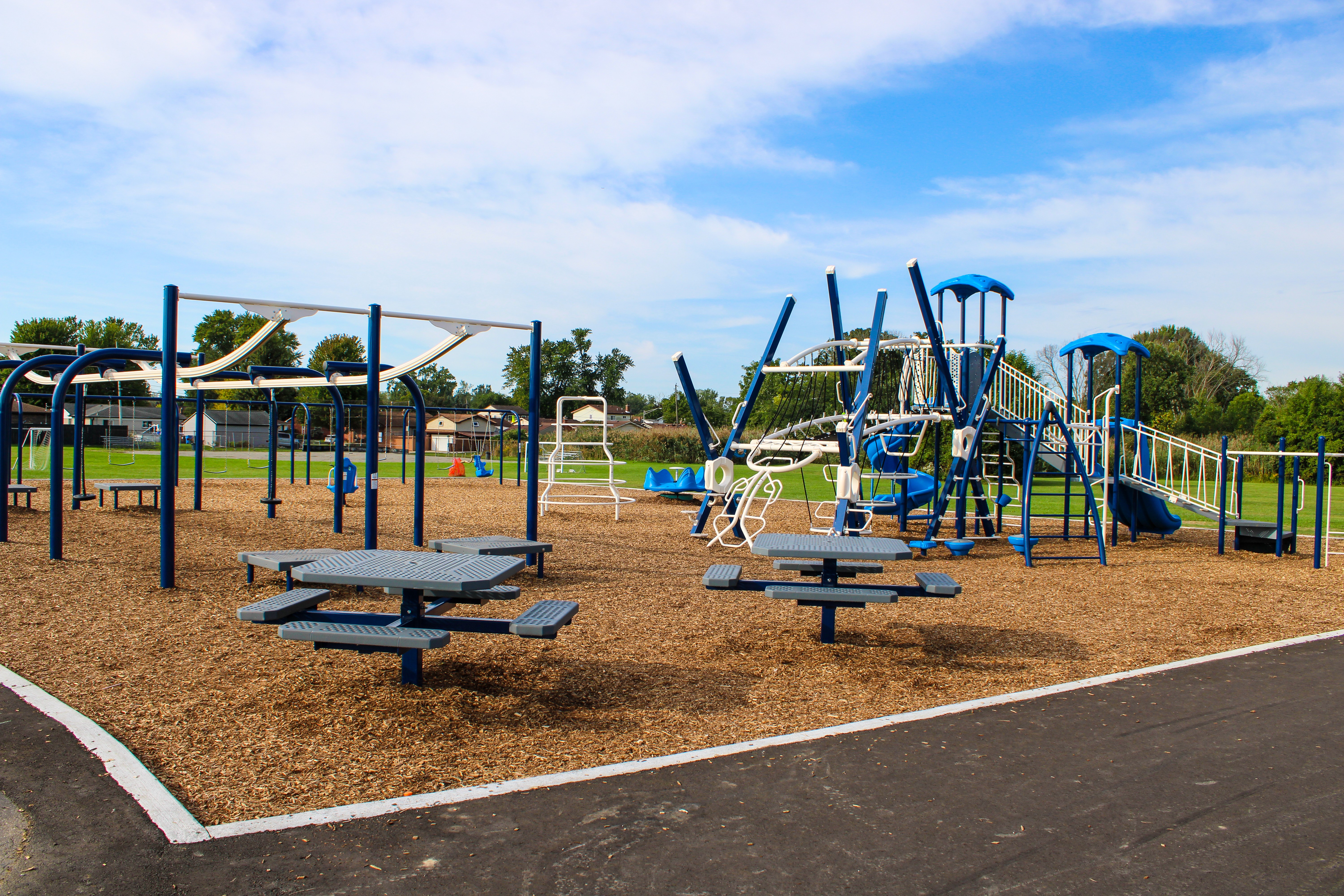 New playground equipment at Parsons Elementary.